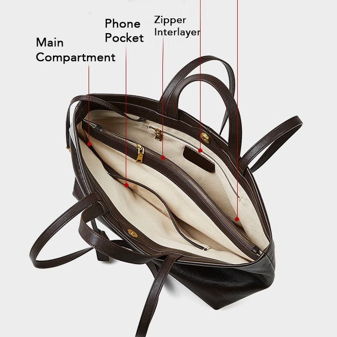 Geantă crossbody vintage pentru femei, din piele naturală, moale, cu capacitate mare