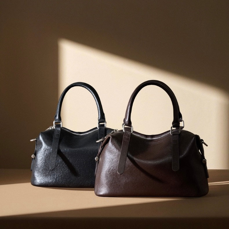 Top-Grain-Leder Vintage Fashion Kissen Handtasche Umhängetasche