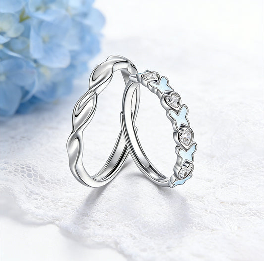 Stellar Dream Garden Butterfly Couple Rings (2 rings included)