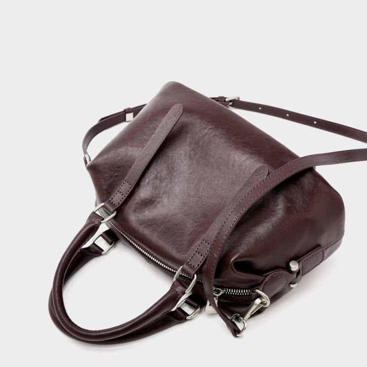 Top-Grain-Leder Vintage Fashion Kissen Handtasche Umhängetasche