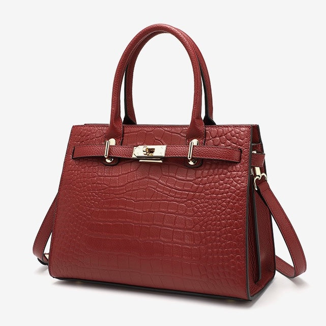 Sac fourre-tout classique en cuir véritable pour femme
