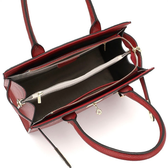 Sac fourre-tout classique en cuir véritable pour femme