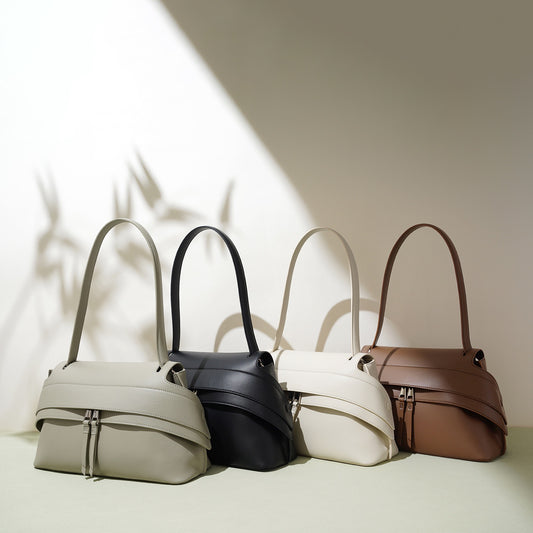 Geantă de mână minimalistă pentru femei din piele naturală de vacă