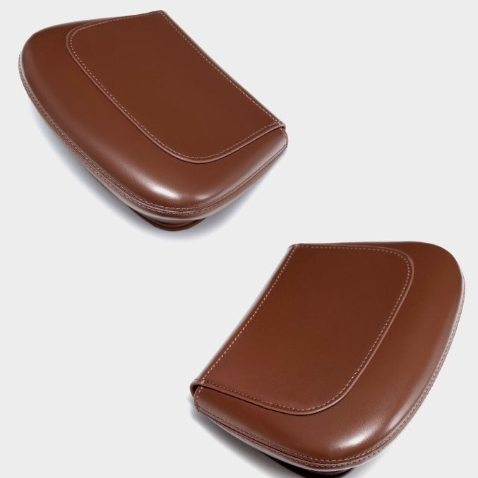 Bolso bandolera tipo cubo de cuero genuino para mujer, elegante y chic