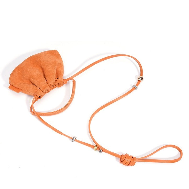 Vintage Frosted Texture Cloud Plissee Mini Handtasche Umhängetasche