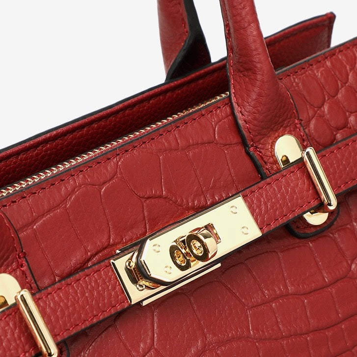 Sac fourre-tout classique en cuir véritable pour femme