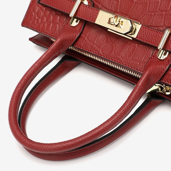 Sac fourre-tout classique en cuir véritable pour femme