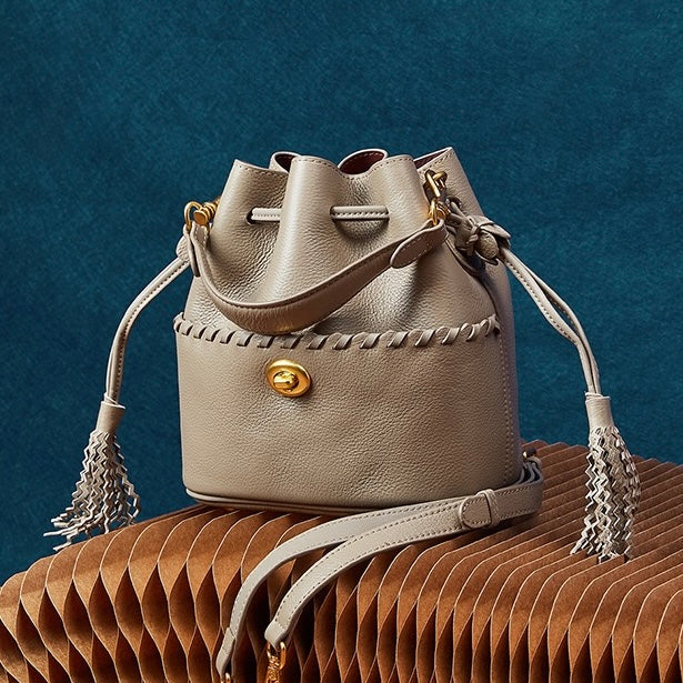 Damen Echtleder Neue Bucket Fringe Handtasche Umhängetasche