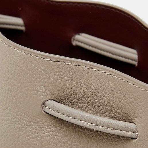 Damen Echtleder Neue Bucket Fringe Handtasche Umhängetasche