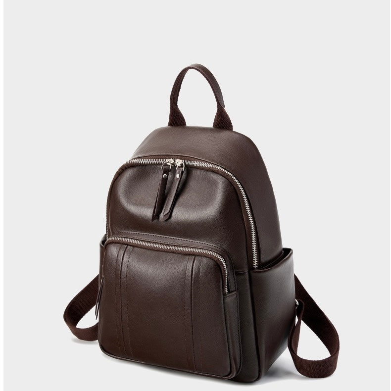 Stylish Large Capacity Soft Leather Multifunctional Women's Genuine Leather Backpack