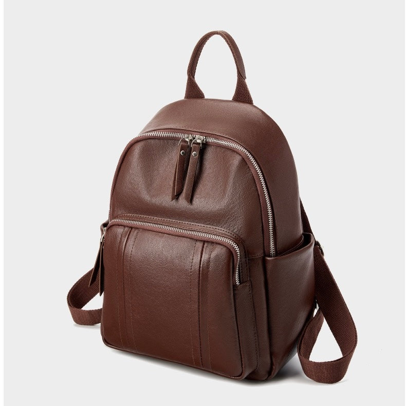 Stylish Large Capacity Soft Leather Multifunctional Women's Genuine Leather Backpack