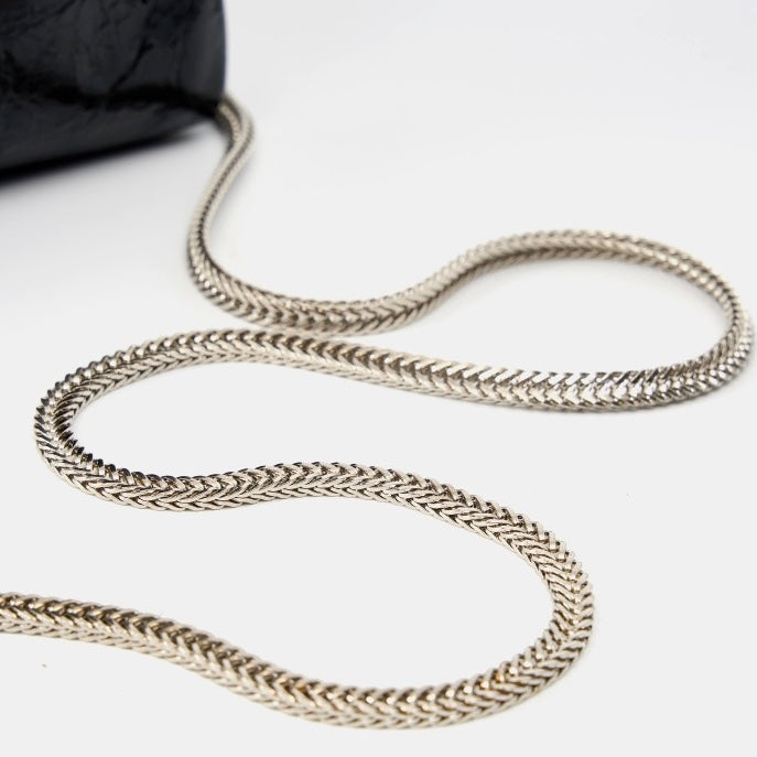 Sac à bandoulière en cuir véritable pour femme, avec perles, style boîte à bento