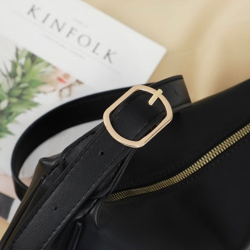 Geantă de umăr din piele naturală pentru femei - Geantă crossbody cu capacitate mare pentru primăvară și vară, ideală pentru navetă