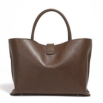 Genuine Cowhide Niche Commuter Tote for Women (Crossbody Option)