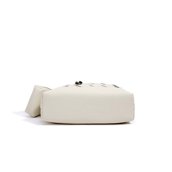 Bolso de hombro y bandolera trenzado de cuero genuino para mujer
