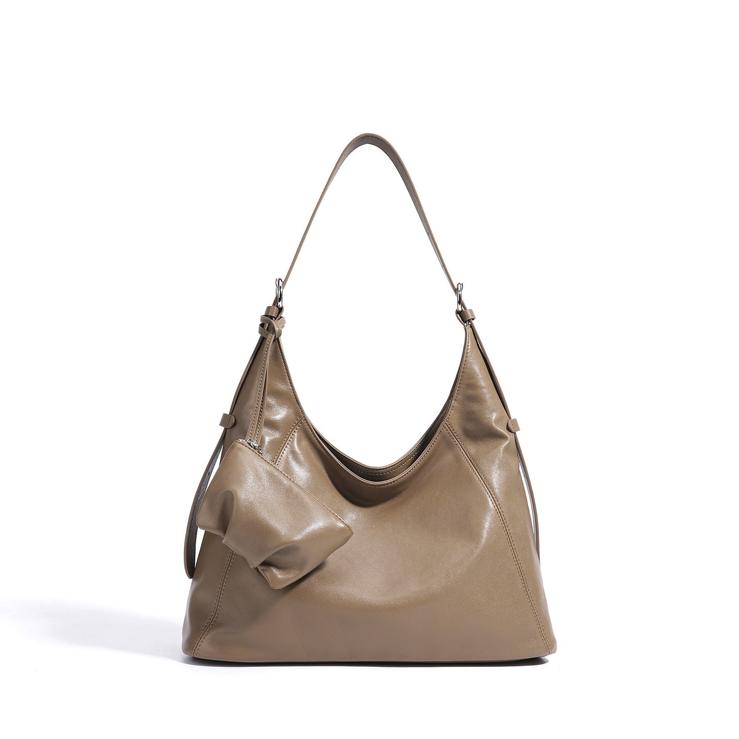 Minimalistische, lässige Umhängetasche aus echtem Leder für Damen