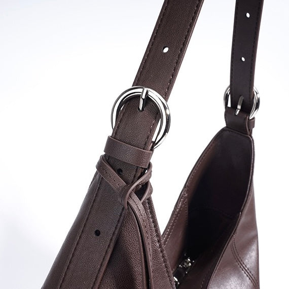 Minimalistische, lässige Umhängetasche aus echtem Leder für Damen