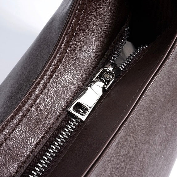Minimalistische, lässige Umhängetasche aus echtem Leder für Damen