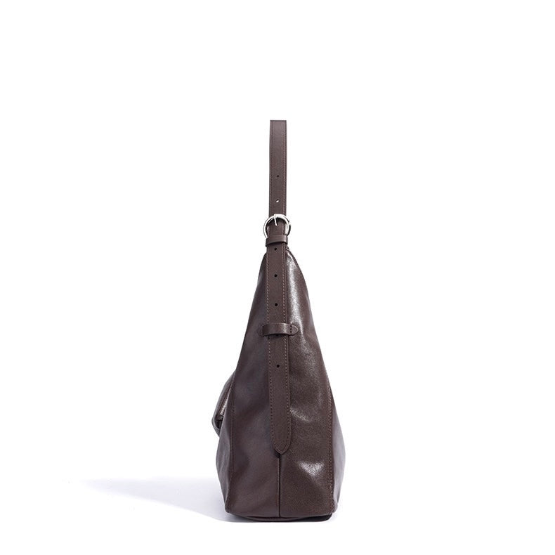 Minimalistische, lässige Umhängetasche aus echtem Leder für Damen