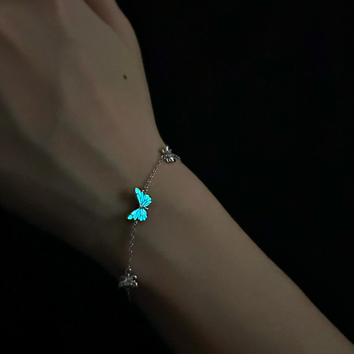Pulsera Mariposa Azul Sueño Luminoso