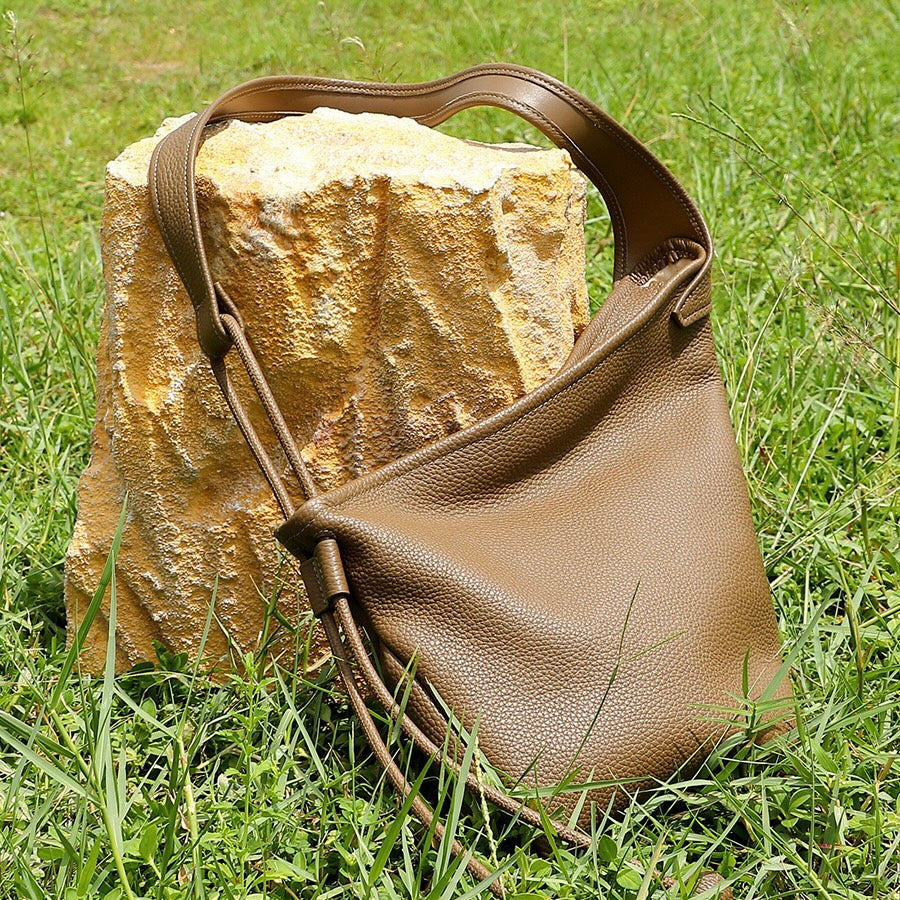 Minimalist Asymmetric Design Slouchy Horn Shaped Shoulder Crossbody Bag