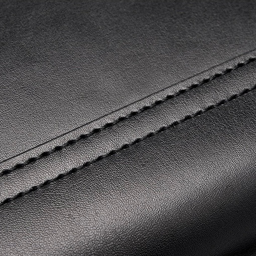 Bolso bandolera de hombro con caja tejida de cuero genuino para mujer en estilo minimalista