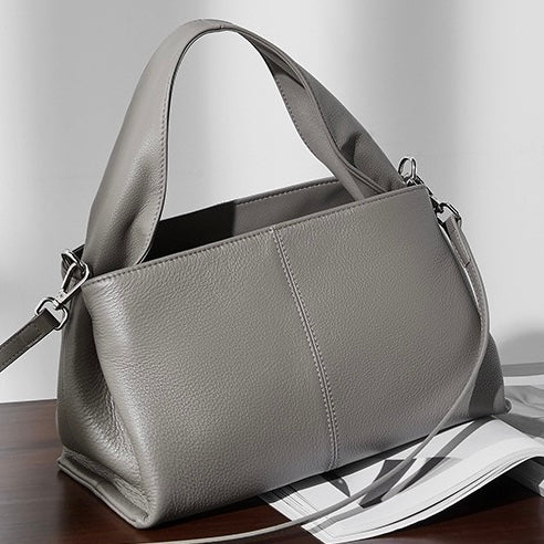 Sac à bandoulière vintage en cuir véritable pour femme, design classique