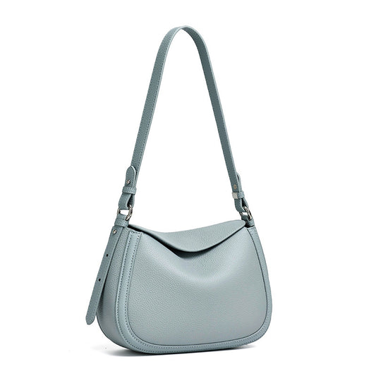 Graceful Genuine Leather Saddle Messenger Clutch Bag