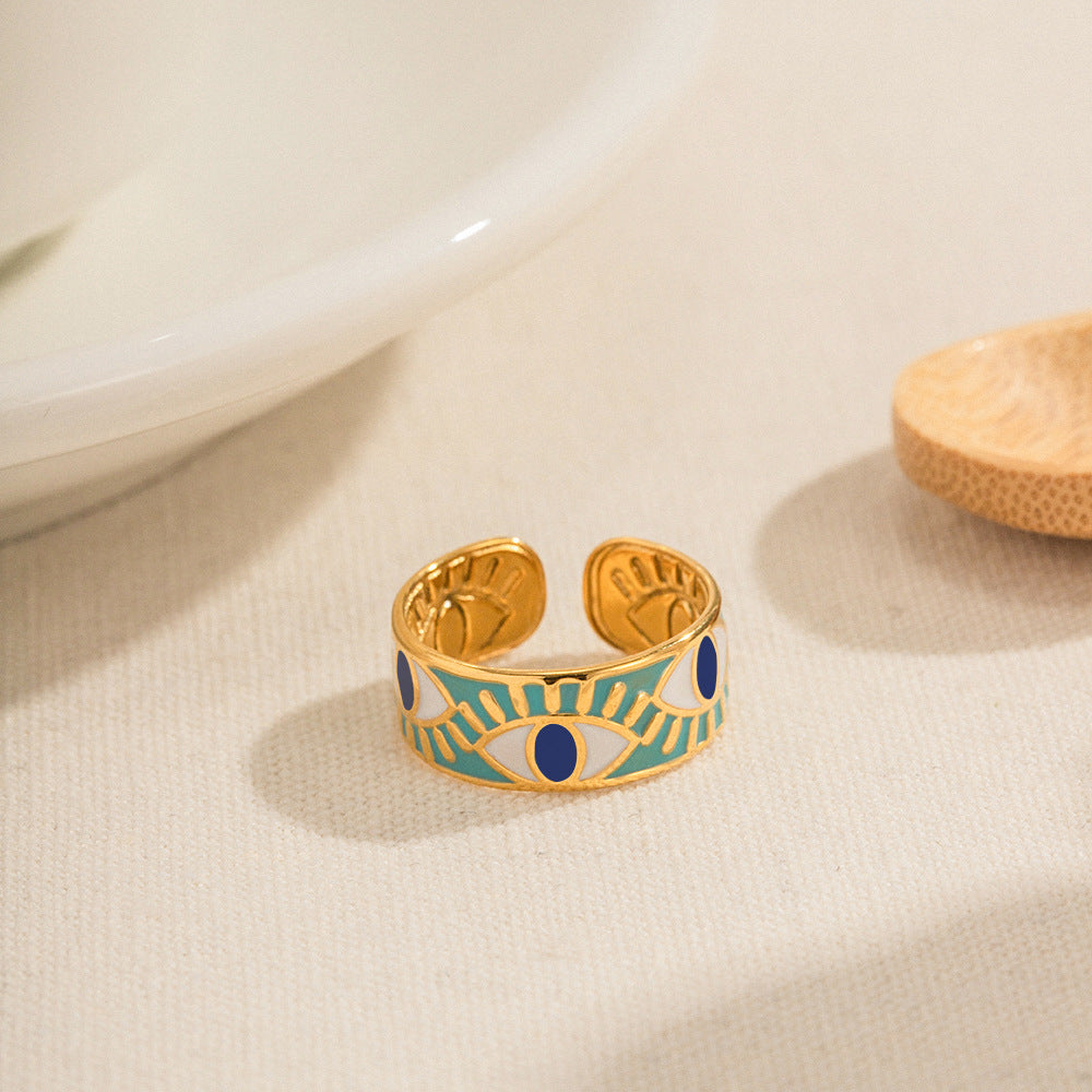 Bague œil du diable de cour rétro française