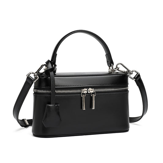 Minimalist Genuine Leather Square Box Clutch Bag