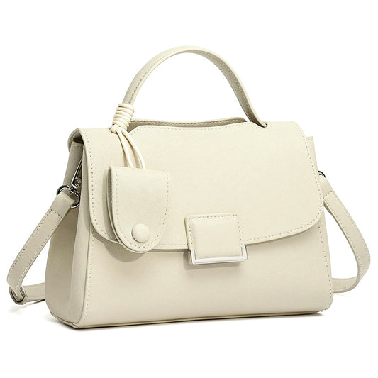 Chic Genuine Leather Square Flap Clutch Bag