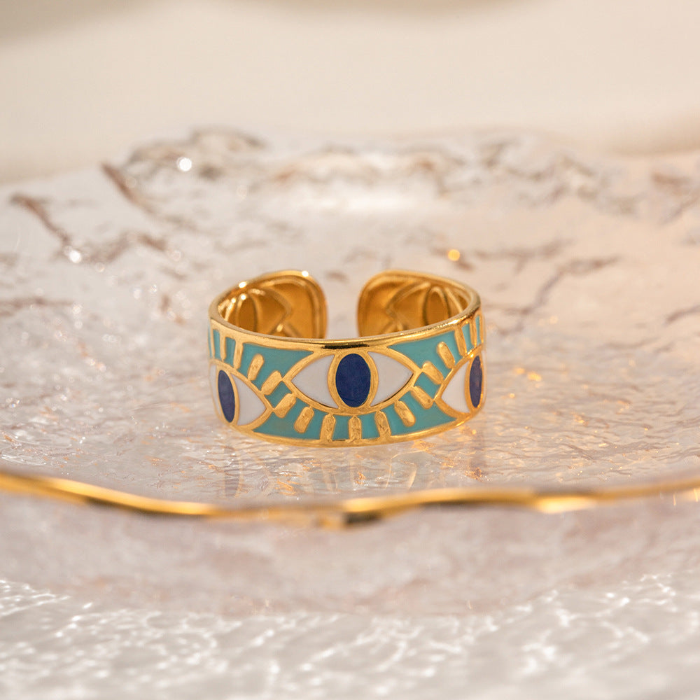 Bague œil du diable de cour rétro française
