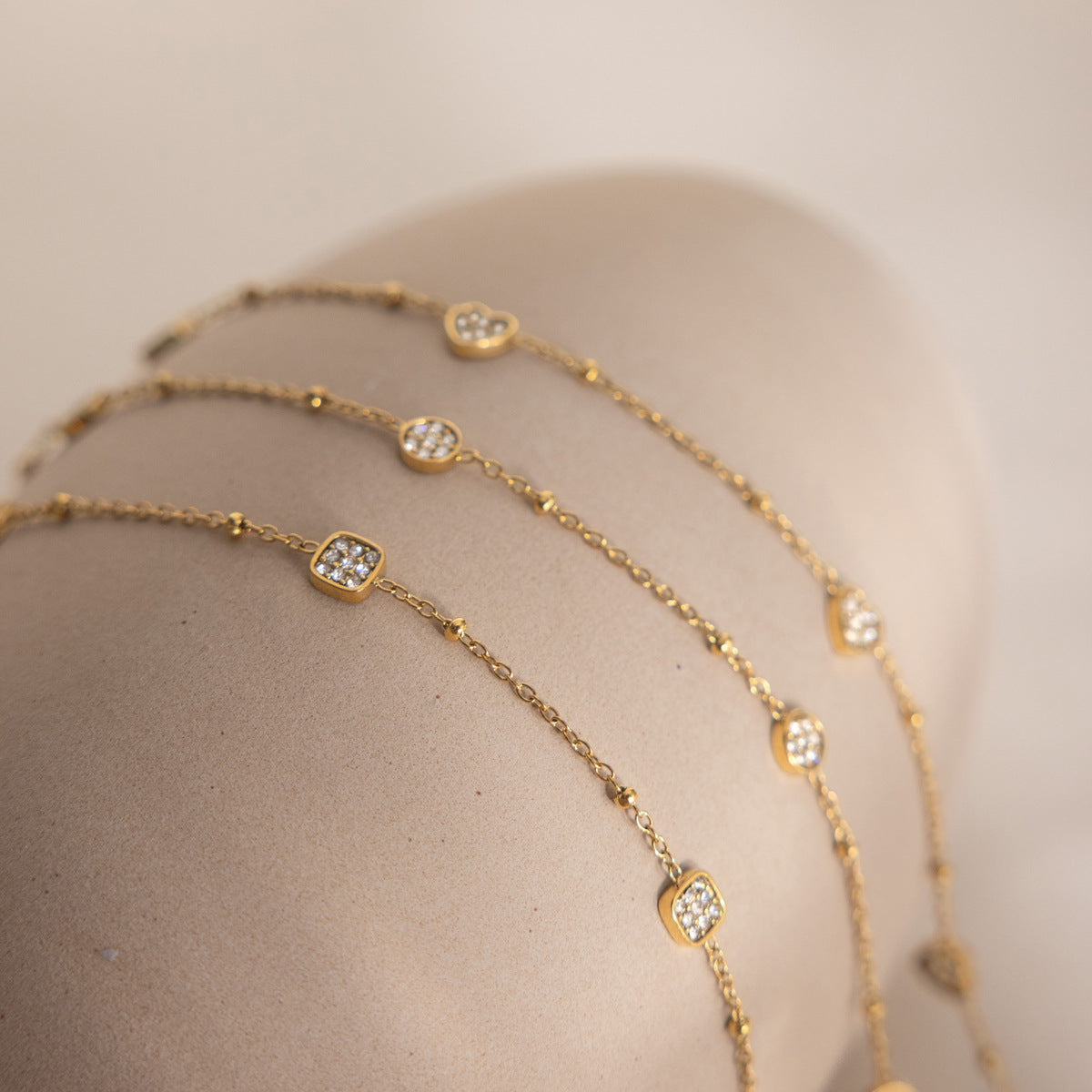 Modern Luxury Delicate Pavé Station Bracelet