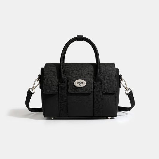 Classic Elegant Genuine Leather Flap Crossbody Shoulder Bag