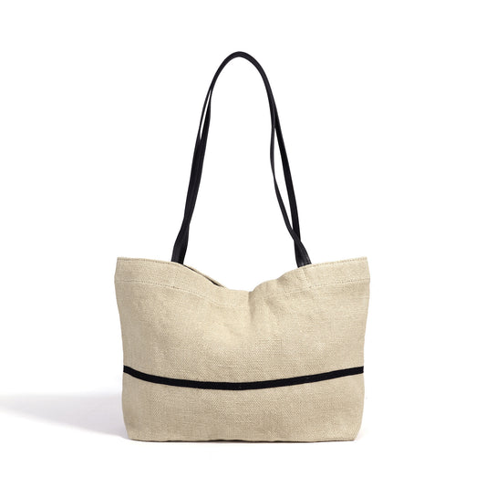 Minimalist Effortless Linen Tote Clutch Bag