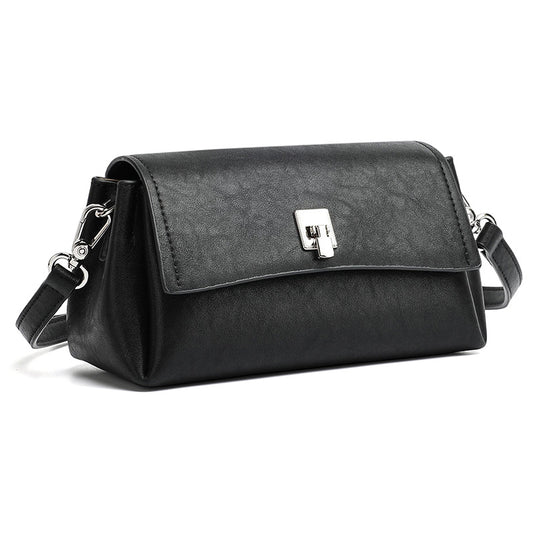 Featherlight Pebbled Genuine Leather Pillow Clutch Bag