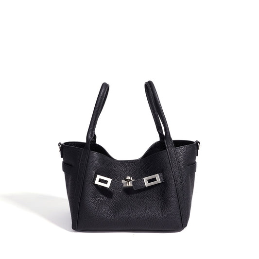 Casual Genuine Leather Mini Bucket Clutch Bag