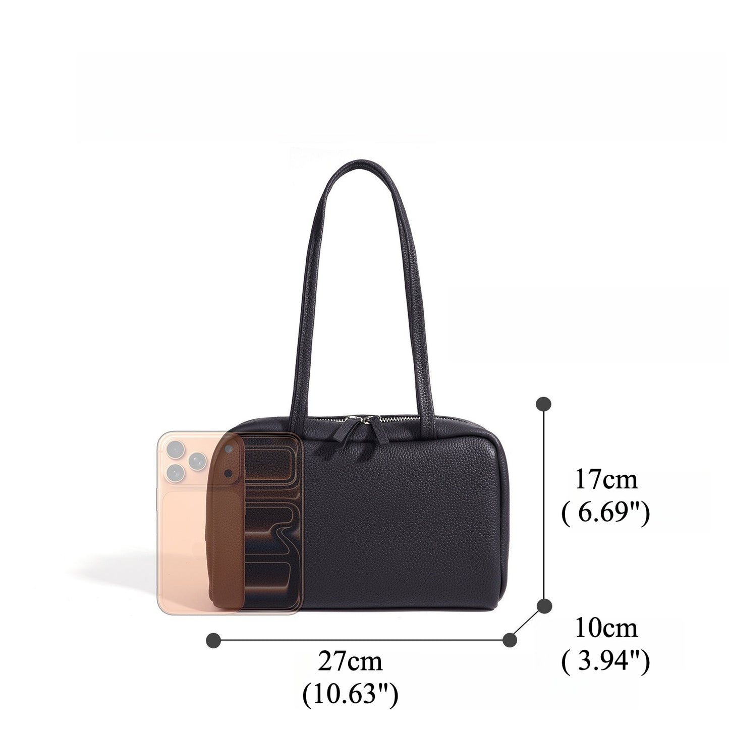 Minimalist Sleek Genuine Leather Clutch Bag