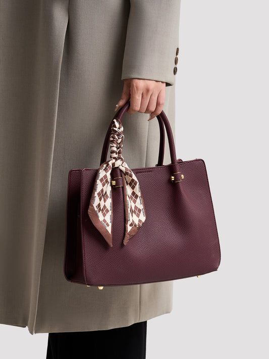 Modern Sleek Vegan Eco-Leather Tote Clutch Bag