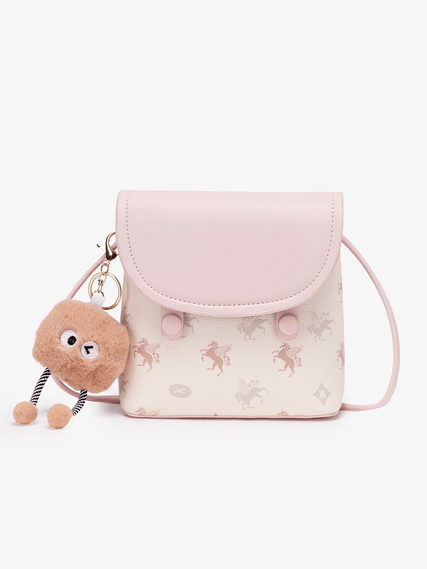 Whimsy Pegasus Pattern Vegan Eco-Leather Mini Flap Clutch Bag