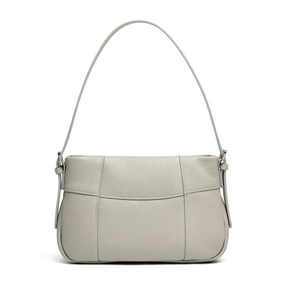 Effortless Genuine Leather Quilted Hobo Clutch Bag