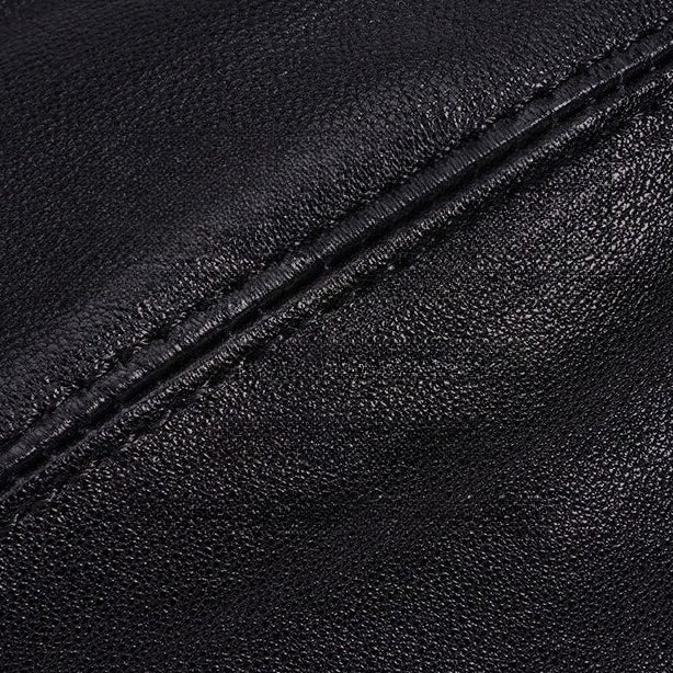 Modern Supple Genuine Sheepskin Leather Oval Rugby Clutch Bag