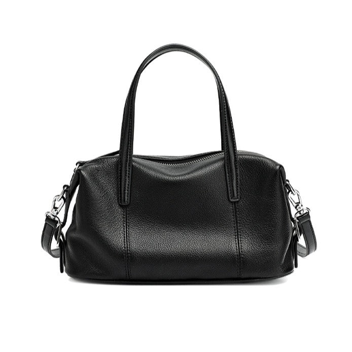 Supple Pebbled Texture Genuine Leather Pillow Clutch Bag