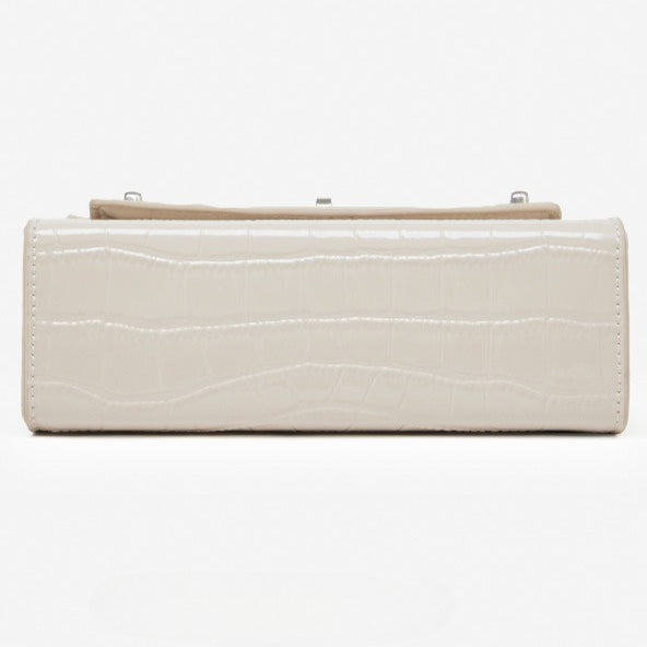 Minimalist Crocodile Pattern Handheld Genuine Leather Crossbody Bag