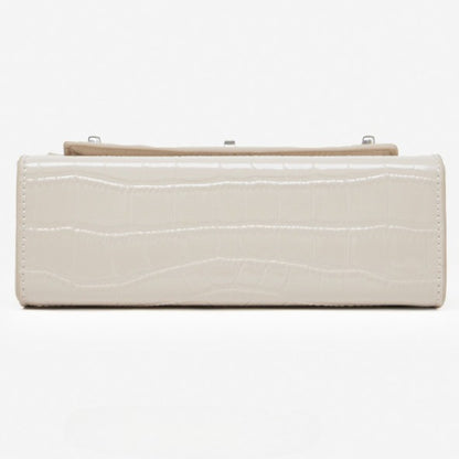 Minimalist Crocodile Pattern Handheld Genuine Leather Crossbody Bag