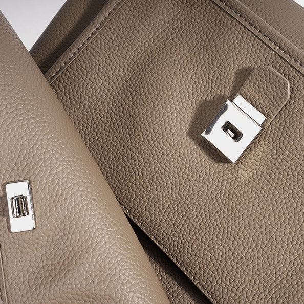 Slouchy Supple Genuine Leather Flap Messenger Clutch Bag