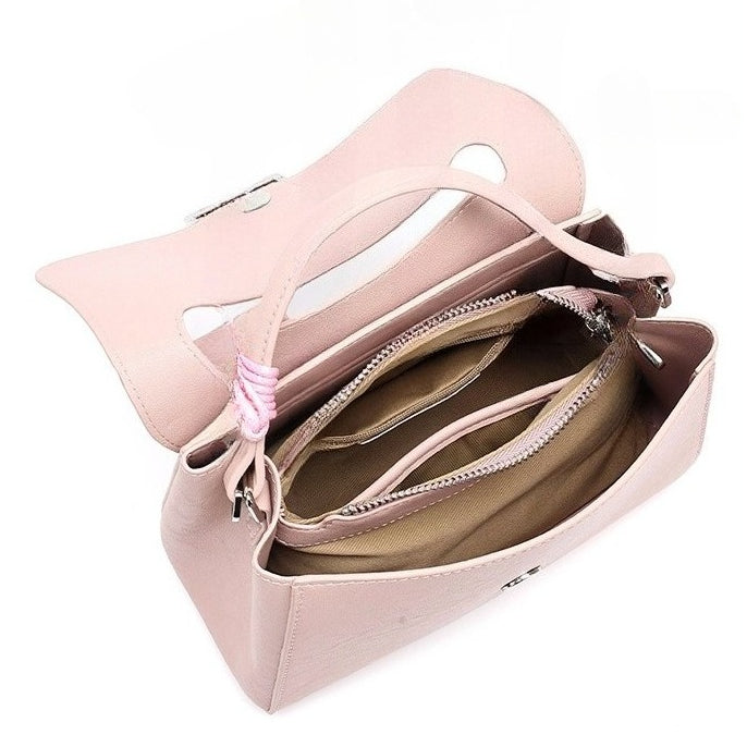Chic Genuine Leather Square Flap Clutch Bag
