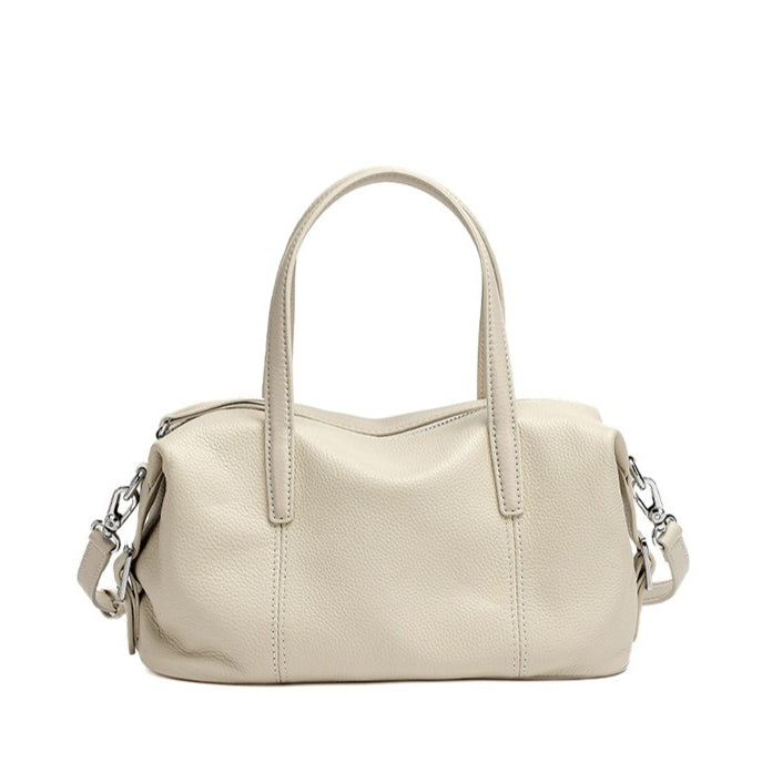 Supple Pebbled Texture Genuine Leather Pillow Clutch Bag
