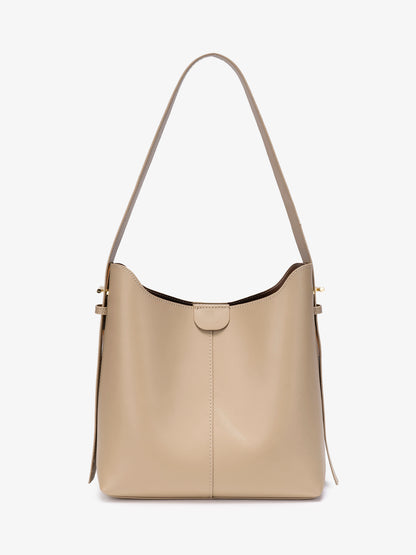 Classic Minimalist Vegan Eco-Leather Hobo Tote Clutch Bag