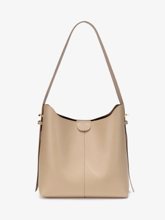 Classic Minimalist Vegan Eco-Leather Hobo Tote Clutch Bag